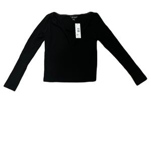 NWT Gorgeous Black 3/4 Sleeve Blouse